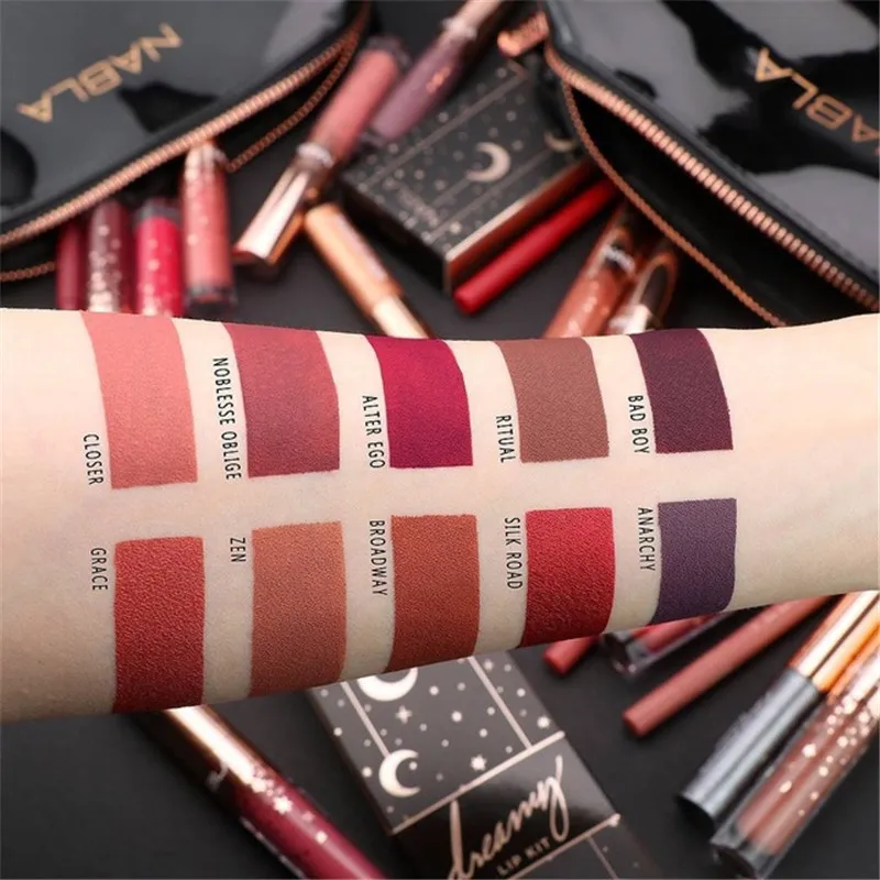 10 цветов новинка губная помада сексуальная красота девушка любовь блеск для губ