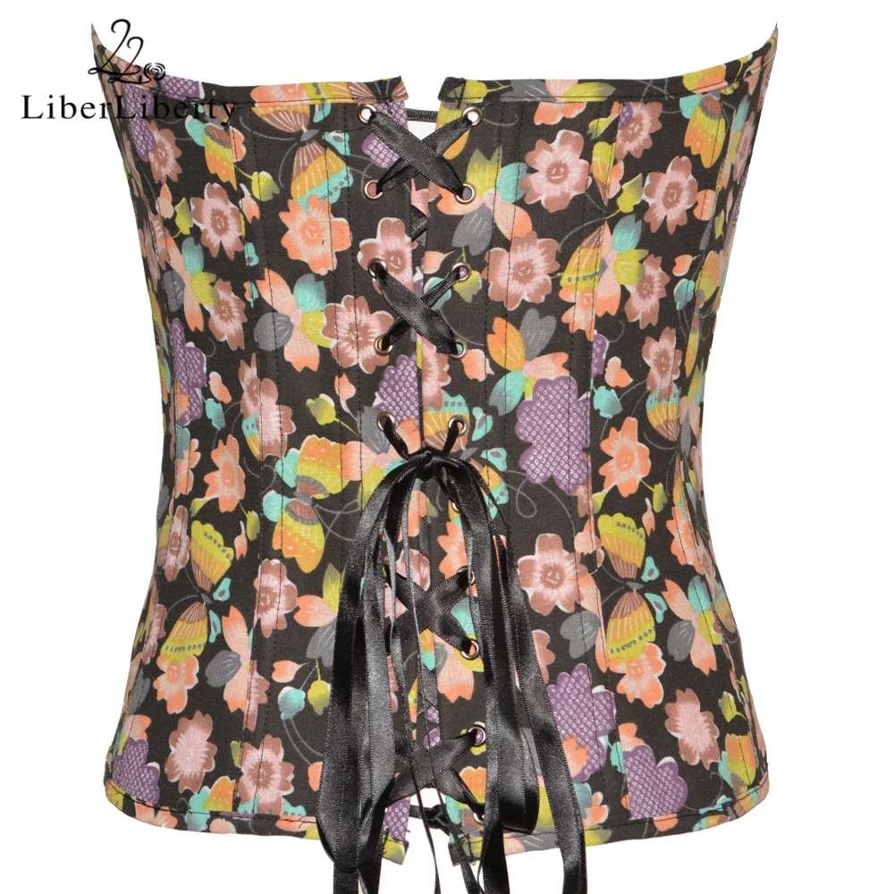 Бюстье с бюстгальтером под грудью Корректирующее белье красочными узорами