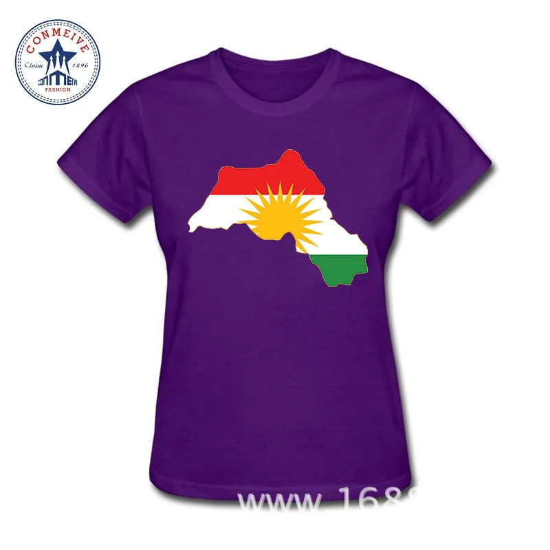 NO9 Модная футболка женская забавная Kurdistan карта с флагами хлопковая футболка женская летняя топ Удобные с короткими рукавами футболка - Цвет: NO9
