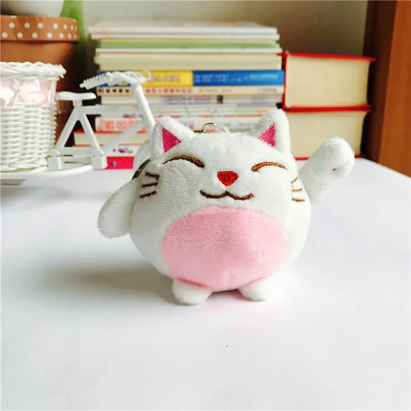 7 Lucky Cat Мини Тоторо подвеска плюшевая кукла милая панда сумка для ключей орнамент плюшевые мягкие игрушки для детей, подарки - Цвет: 7