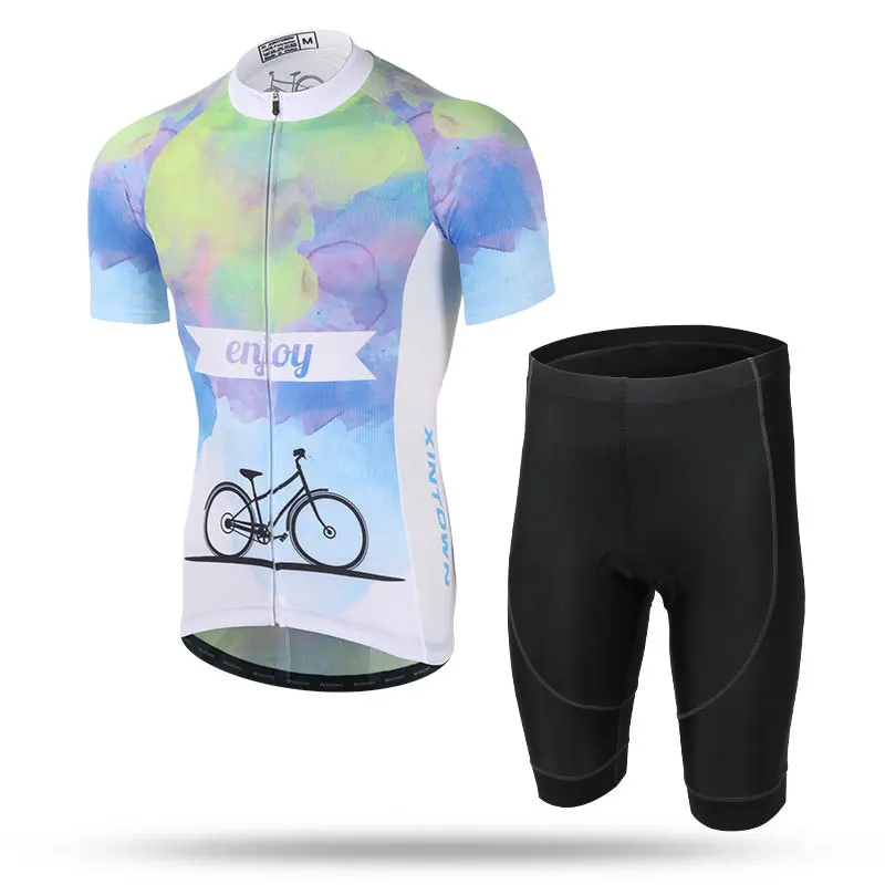 XINTOWN комплект для велоспорта Мужская велосипедная рубашка на молнии с длинным