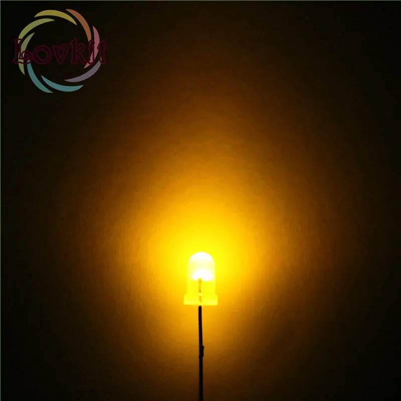 1000pcs 3MM Round Top Diffused Yellow Leds Urtal Bright Bulb Light Emitting Diodes Electronic Components Wholesale Retail | Лампы и