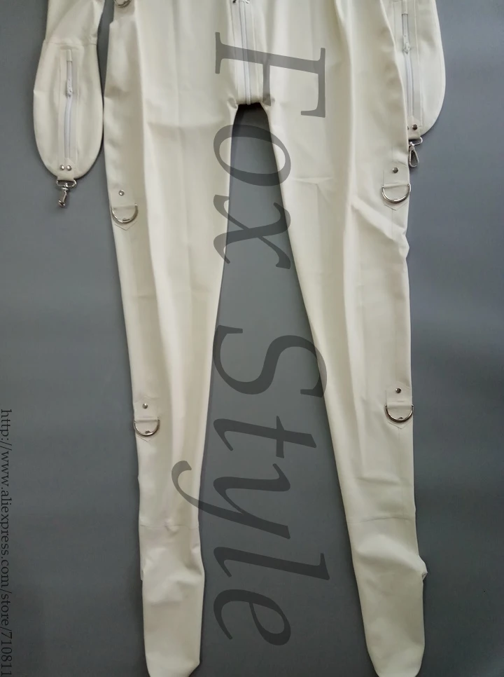 Женский прозрачный латексный комбидресс красный с молнией сзади для женщин