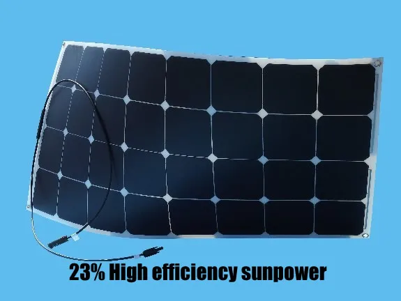 100 Вт полугибкая монокристаллическая солнечная панель очень тонкая энергия для