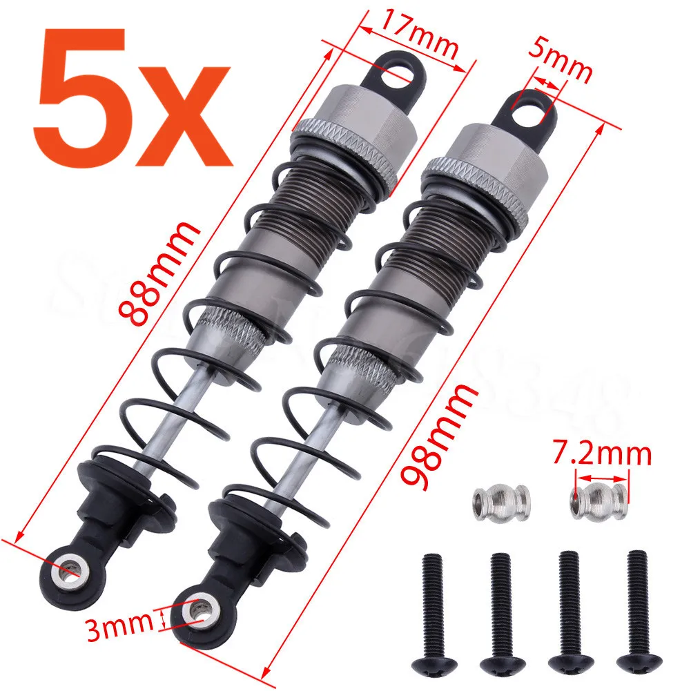 

10PCS/Lot Aluminum Shock Absorber Assembled Oil-Filled For AXIAL SCX10 Upgrade Parts Hop-Up Option
