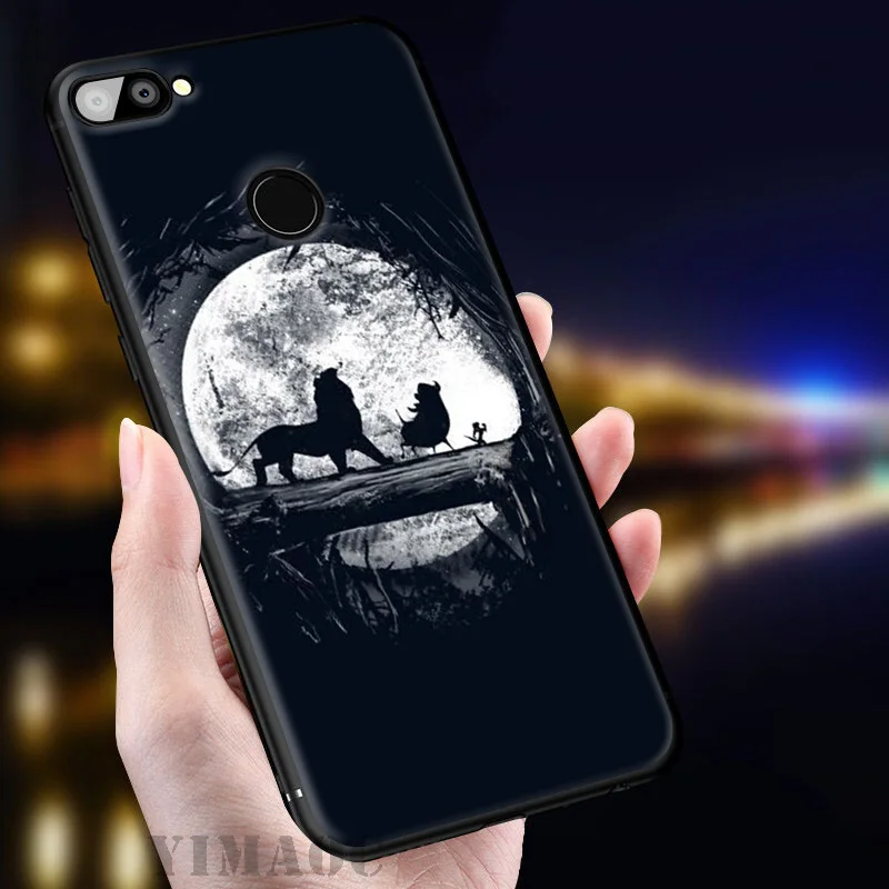 Король Лев Мягкий чехол с мультяшным рисунком для huawei Honor вид 20 10 8X8 8C 6A 7A 7X 7C Lite рro Y9