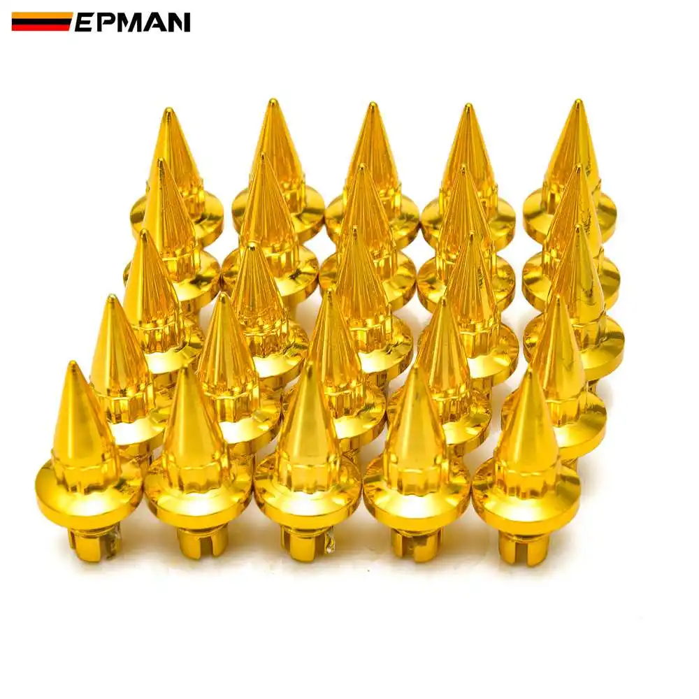 EPMAN- 25pcs/lot Plastic Rim Lip Replacement Wheel Rivets / Nuts For Wheel Cap Lip Screw Bolt Tires EPAS066G