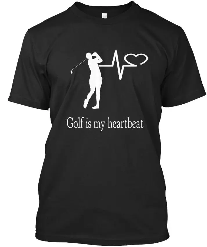 

Fashion Summer New Brand 100% Cotton T-Shirt Golfer Is My Heartbeat - Standard Unisex T Shirt Men