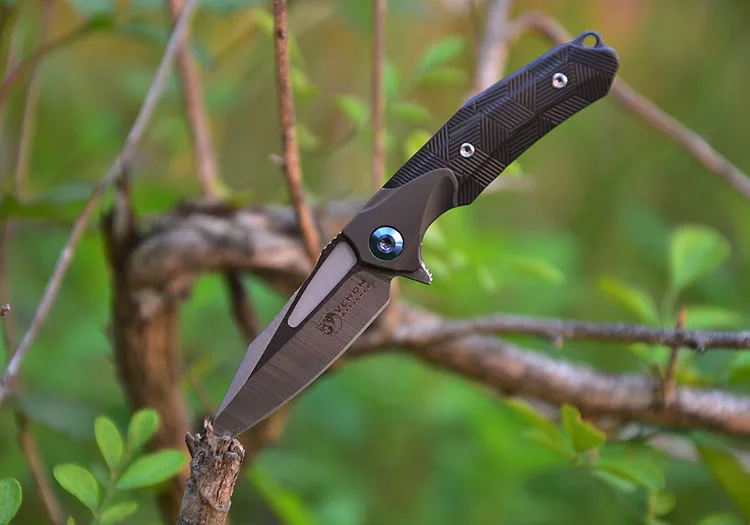 VENOM mini M390 стальной титановый сплав складной нож из циркониевого сплава, нож для ключей, дамские инструменты, маленький складной нож, инструменты для улицы