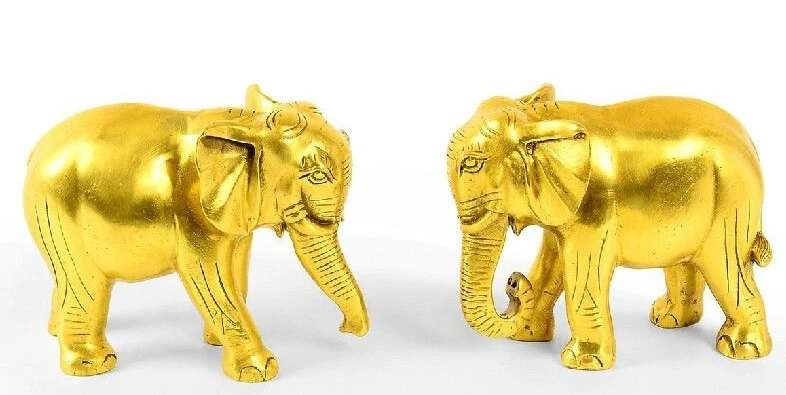 8 китайская латунная медная Статуэтка Слон украшение ремесла скульптура Статуя