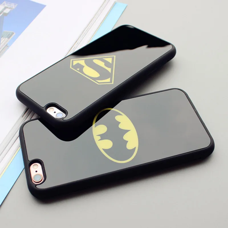 Mirror Phone Case for iPhone X 8 7 Plus Cover Super Hero Plating For 6 6s 5 5s SE Soft TPU Edge Couple Cases |