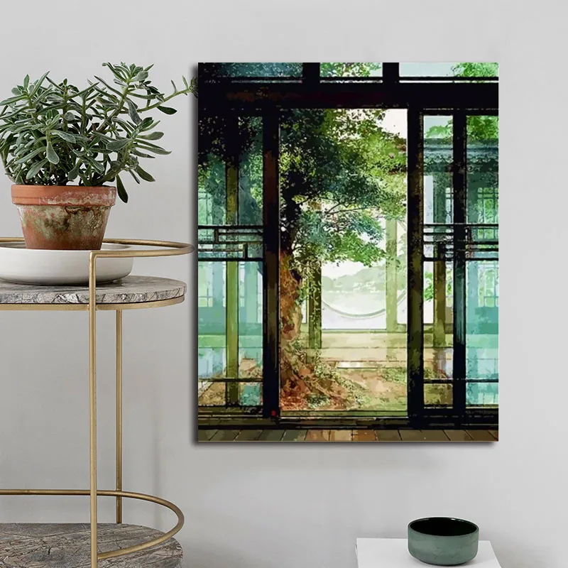 DIY colorings pictures by numbers with landscape picture drawing painting framed Home | Дом и сад