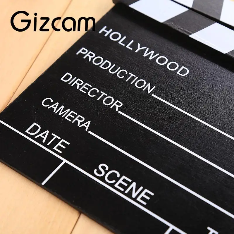 Gizcam деревянный директор Видео Clapperboard фильм Классическая хлопушкой Плёнки Go
