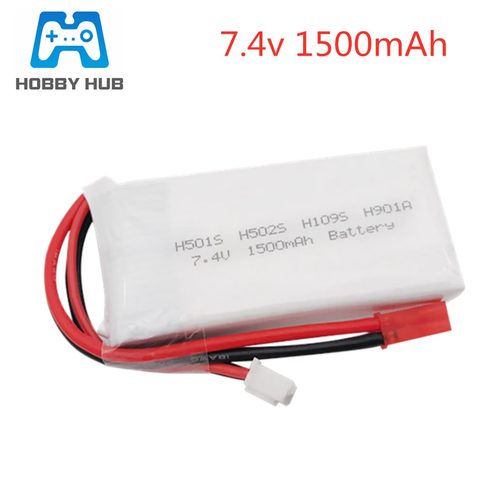 Перезаряжаемый литий-полимерный аккумулятор 7 4 В 1500 мАч 2S для Hubsan H501S H501SS H502S H901A