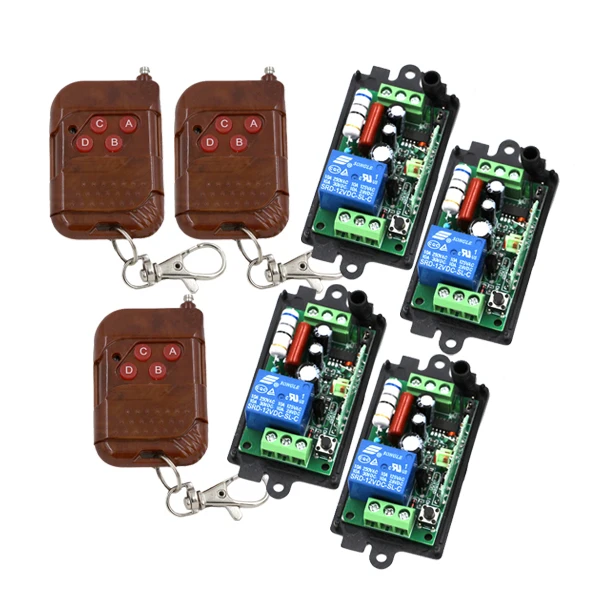 

AC110V 220V 1CH RF Wireless Remote Switch Radio ON/OFF Transmitter & Receiver 315Mhz SKU: 5143