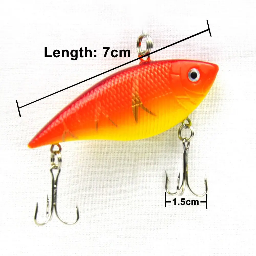 

Lots of 8pcs 70mm 11.2g Hard Fishing Lures Vibration VIB Sinking Lipless Baits