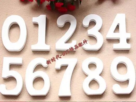 Сувениры для вечеринок деревянные цифры буквы белое дерево Алфавит номера