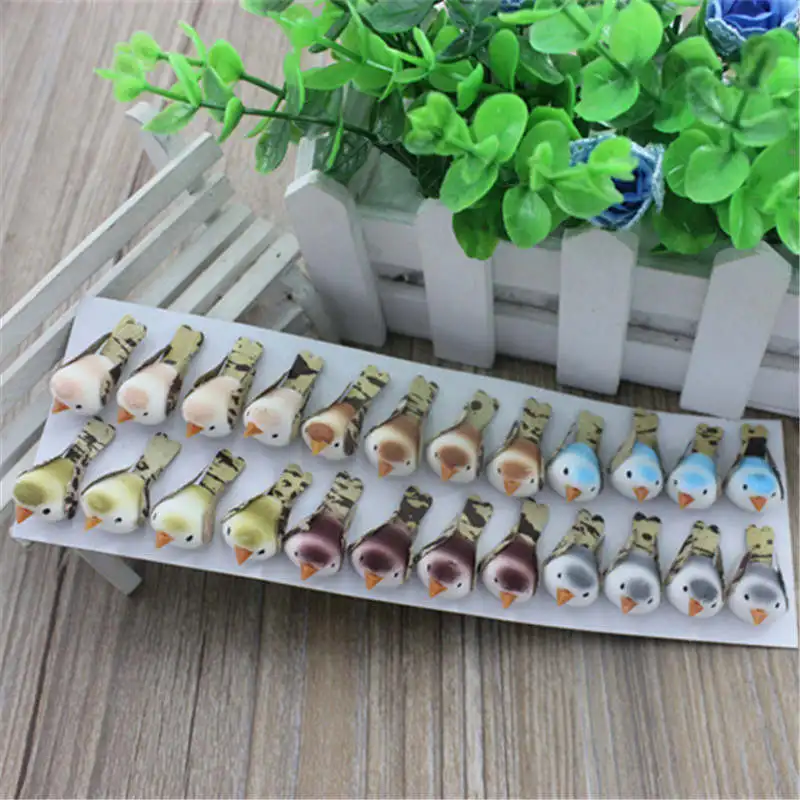 

Free Shipping Forest Creative DIY Handmade Accessories Wedding Decoration Hair Ornament Cute Bird Pigeon Bag24pcs