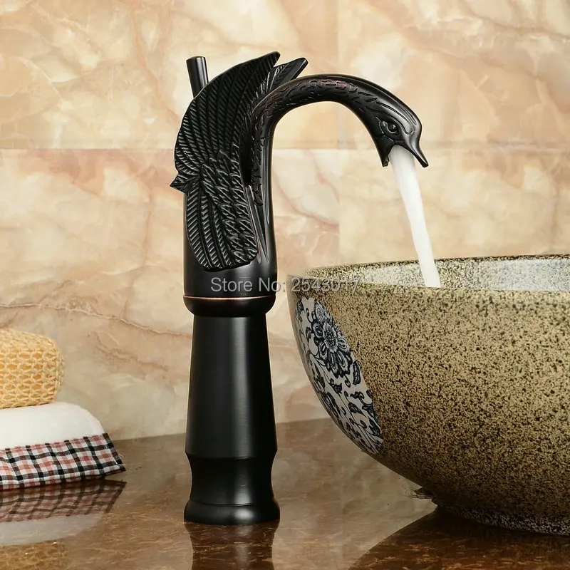 

Черный смеситель для ванной комнаты, высокий смеситель для раковины, встраиваемый в столешницу, модный роскошный смеситель для воды в отеле...