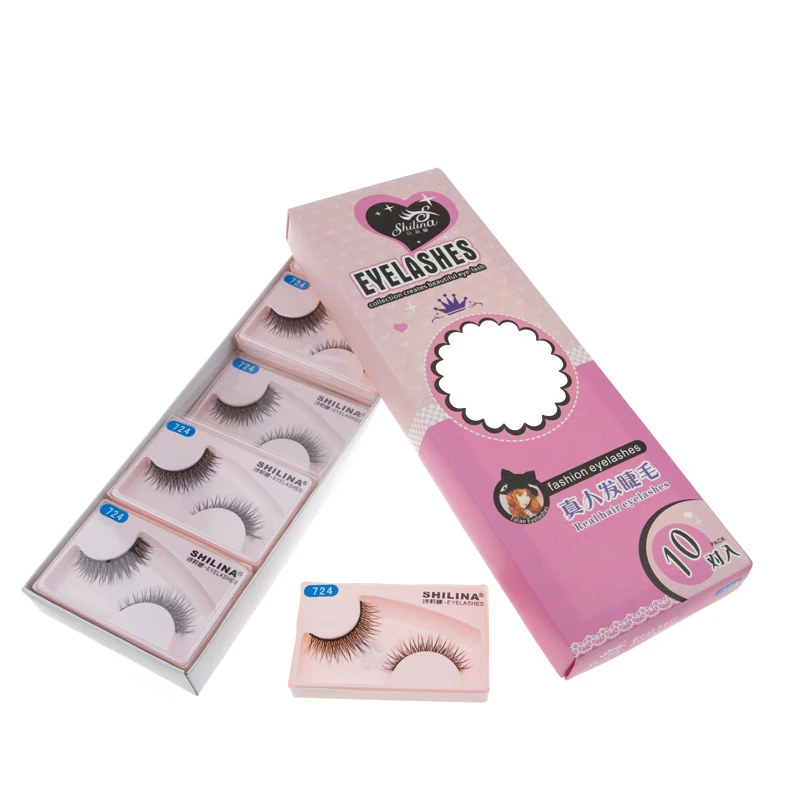 SHILINA 5 Pair/lot 3D False Eyelashes Natural Long Fake Lashes Mink Full Strip Black Eye Free Gift Eyelash Glue | Красота и здоровье