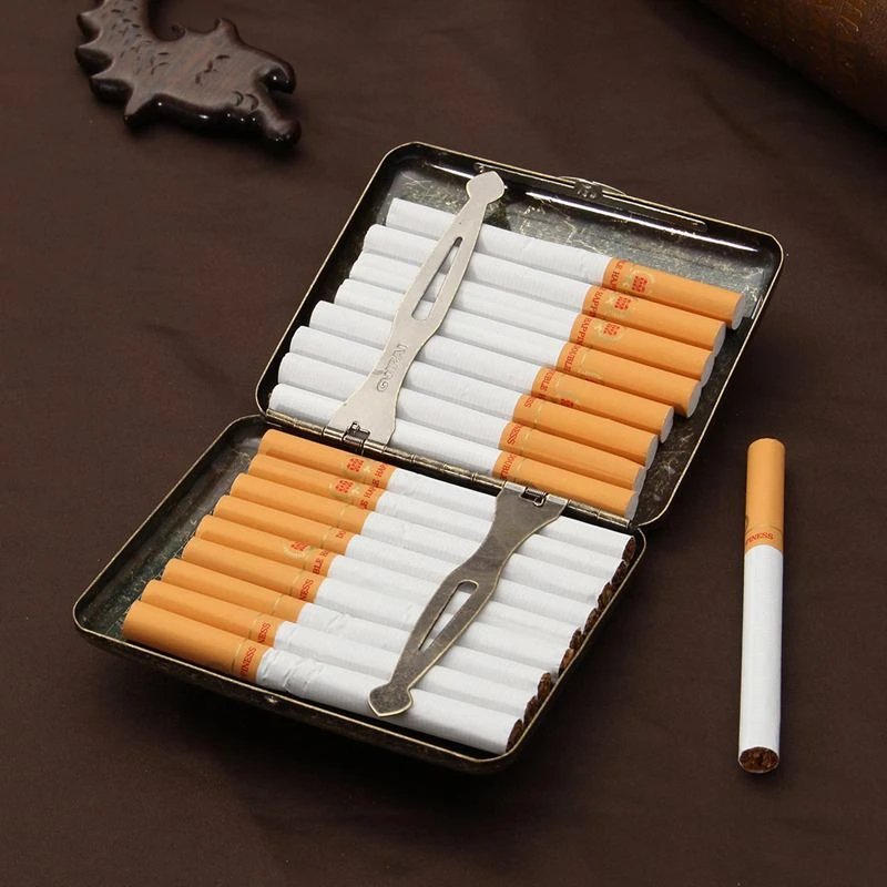 NZBZ. Vintage Metal Cigarette Case For With Gift Box Portable Accessories | Дом и сад