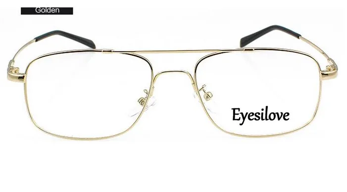 Eyesilove горячая Распродажа, мужские титановые очки с эффектом памяти, оправа, металлический гибкий мост/дужки по рецепту, оптические очки, оправа для очков