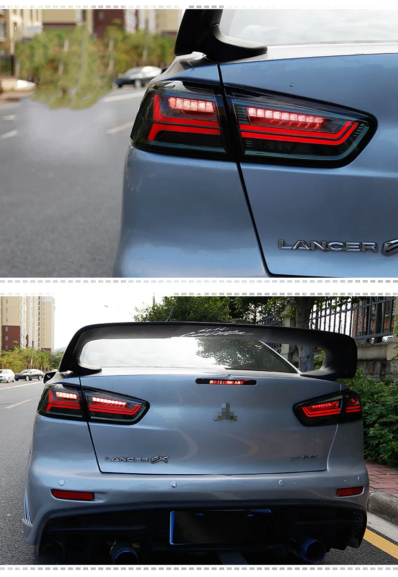 Автомобильный Стильный чехол для Mitsubishi Lancer 2009- задние фонари задний фонарь светодиодный задний фонарь DRL+ сигнал поворота+ тормоз+ задний фонарь