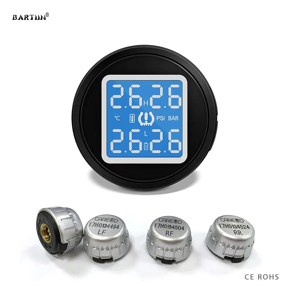 Цифровая беспроводная автомобильная TPMS BAR PSI система мониторинга давления в