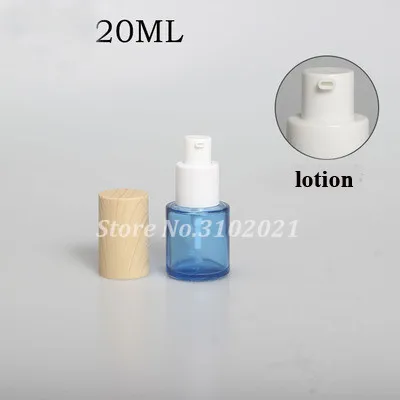 2/8 шт. 20 Вт, 30 Вт, 50 г синий Стекло DIY баночка для крема, комплект 20 Вт, 30 Вт, 40/60/80/100/120 мл пустой распылитель форсунки/Эмульсия Пресс в бутылке насосе ABS Кепки - Цвет: 20ML