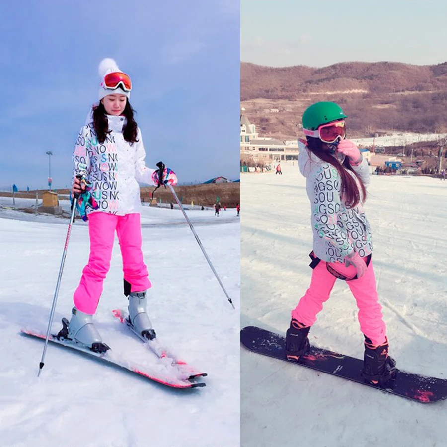 Женский лыжный костюм Gsou водонепроницаемый ветрозащитный дышащий комплект из