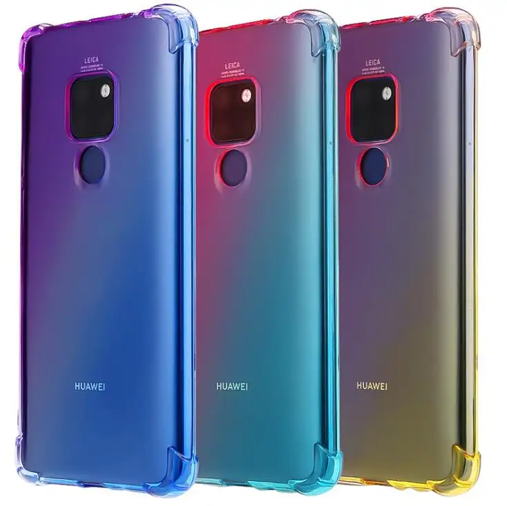 Прозрачная силиконовая Мягкая задняя крышка Huawei Mate 20 Nature Discoloration для 30 pro lite 20X Case