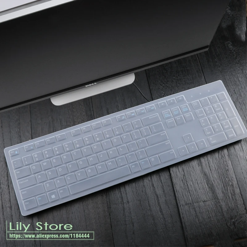 clear Для Dell KM636 беспроводная клавиатура и Dell KB216 Проводная клавиатура все в одном ПК клавиатура крышка кожи - Цвет: clear