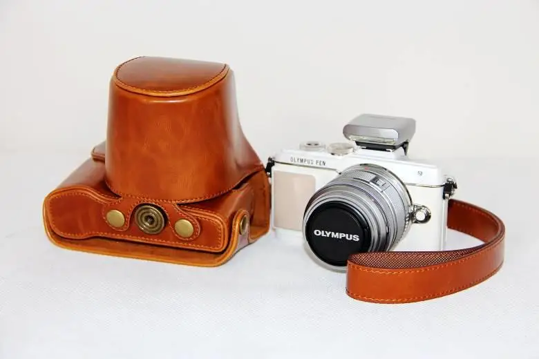 Чехол из искусственной кожи для камеры Olympus Pen Lite EPL7 E PL7 EPL8 PL8 14 42 мм объектив