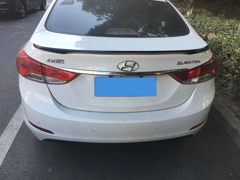 Для hyundai Elantra 2012 2013 ABS Пластик грунтовка Цвет автомобиль спойлер задний багажник спойлер