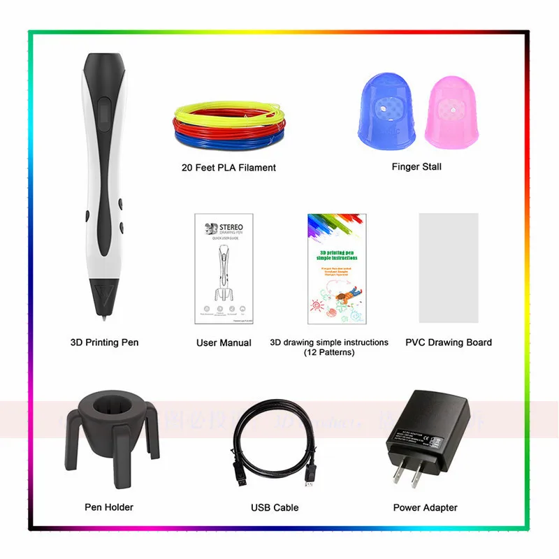 Цвет коробки Аутентичные 3D Граффити ручки Карандаш дополнительный нити PLA ABS для