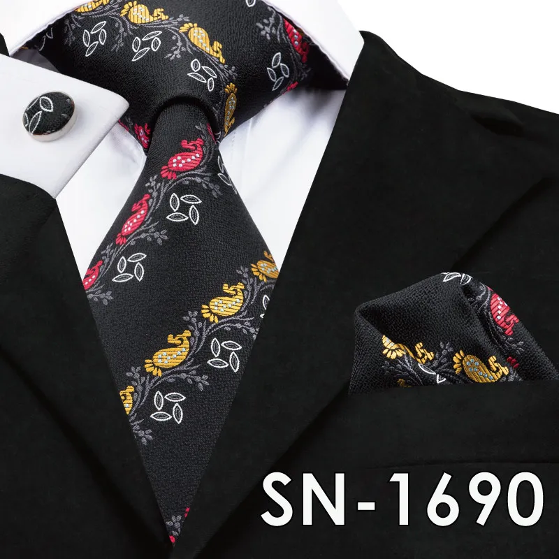 SN-1690 SN-1518, Новое поступление, мужские галстуки, Мода, Hi-Tie, дизайн, королевский синий, на шею, галстук, карман, квадратные запонки, набор для мужчин, деловые, вечерние - Цвет: SN-1690
