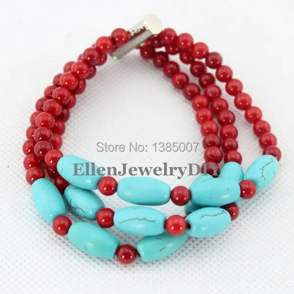 Beautiful 6 Row hot Jewelry Set Red Coral Necklace Birthday Gift Bridesmaid Statement | Украшения и аксессуары