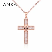 anka sexy fashion skeleton cross pendant necklace designer classics aaa cubic zircon necklace for women jewelry 119045