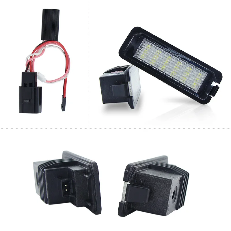 Ошибок 18SMD светодиодный номерной знак светильник база для VW Volkswagen EOS 2006~ GOLF 4/5/6/7 LUPO 1999~ 2006 Passat CC 2009