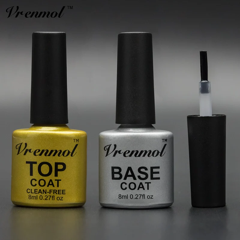 Vrenmol 8 мл без чистый верх база пальто Losweken гель Nagellak УФ светодиодный грунтовка для
