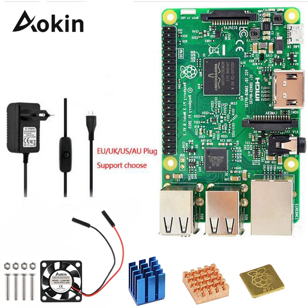 Элемент 14/RS Raspberry Pi 3 Model B +/Модель материнская плата с WiFi и Bluetooth компьютерная