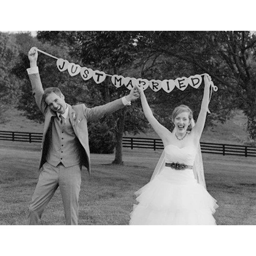 Бесплатная доставка Молодожены белое свадебное баннер/Photo Booth Реквизит Photobooth для