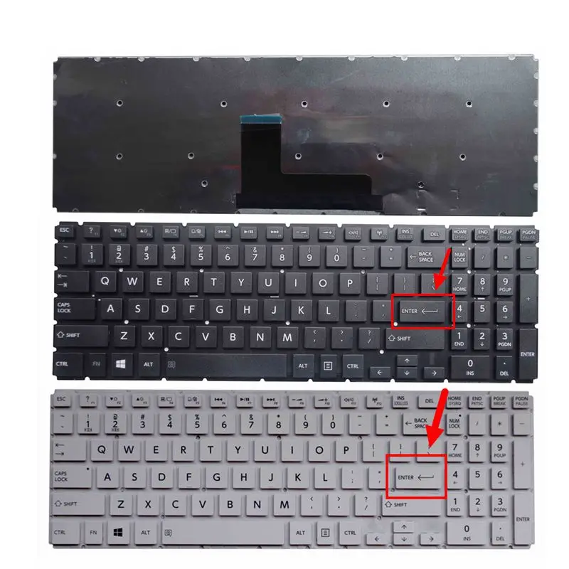 Клавиатура GZEELE для Toshiba Satellite, новая клавиатура с английской и английской клавиатурой, для Toshiba Satellite, S50T-C, для, для,