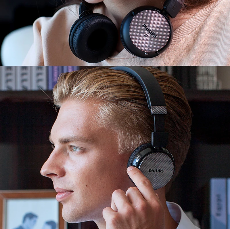 Оригинальные Беспроводные Наушники Philips SHB8850 с активным шумоподавлением, Bluetooth, NFC, гарнитура с микрофоном, официальная проверка