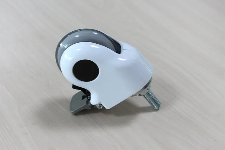 3 дюйма Медицинские Ролики/колеса с тормозом прозрачное беззвучное колесо для