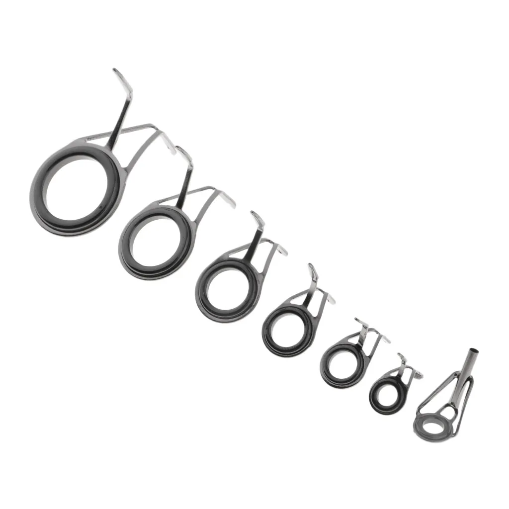 7 шт. керамическое кольцо для глаз удочка направляющая двойная ножка нержавеющая