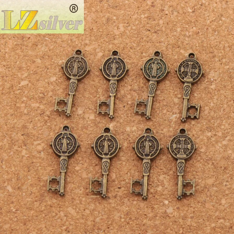 Орден Святого Бенедикта крест Smqlivb ключ религиозный Шарм Бусы Подвески из сплава
