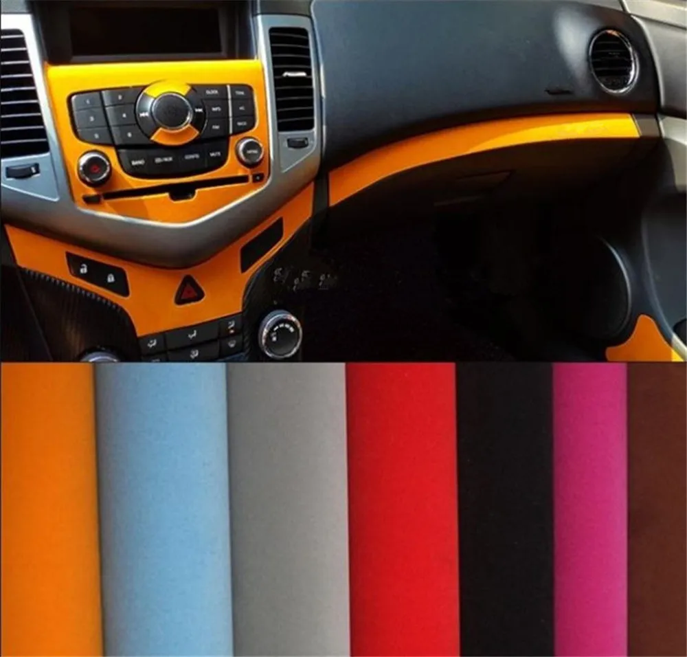 Замшевая тканевая автомобильная пленка Sunice 1 35x6 м бархатная декоративные