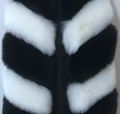 7 lines black Новые женские жилет из искусственного меха Цвет исправленными миди длинное зимнее пальто Высокое качество Искусственный мех пальто - Цвет: 7 lines black