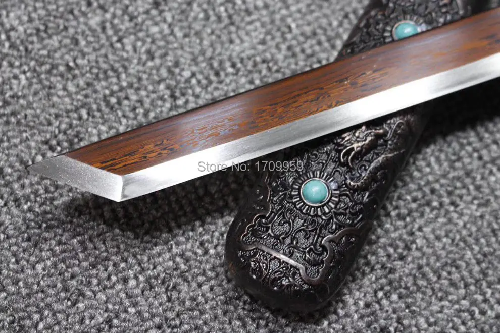 Ручной дракон фитинги Тан дао кроваво Красный Дамаск Сталь blade Sharp Китайский меч
